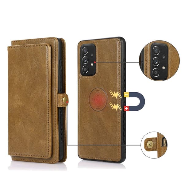 Samsung Galaxy A72 - Professional 2-1 Wallet Case Röd