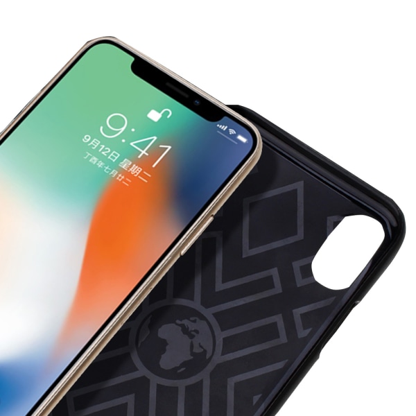 iPhone XR - HANMAN Stilfuldt smart cover med kortrum Grå