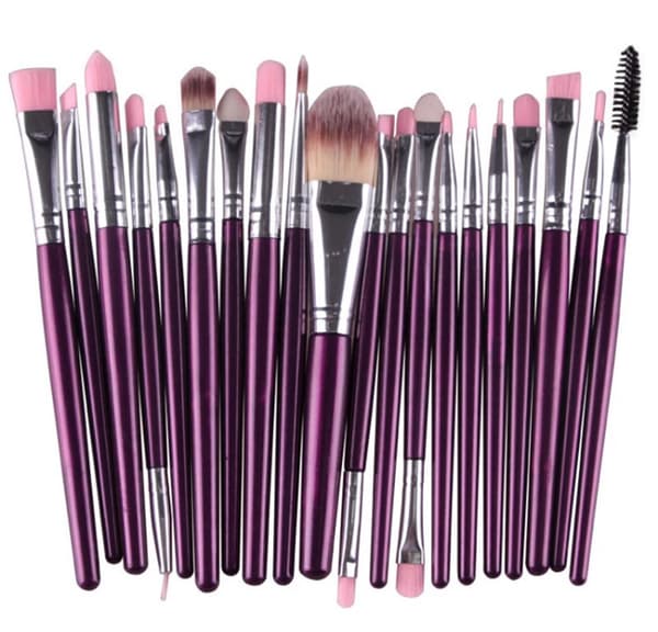KABUKI Sminkborstset med 20 borstar - ORIGINAL - Lila