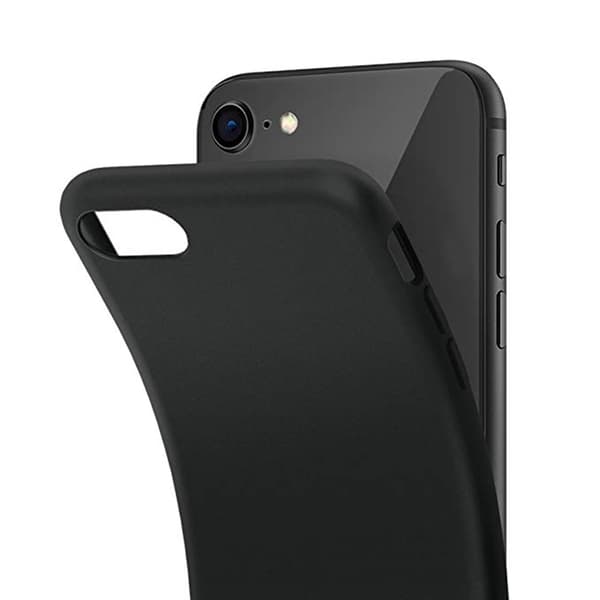iPhone 7 - Stilrent Mattbehandlat Silikonskal Svart