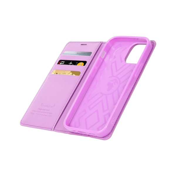iPhone 15 plus - Smidigt Smart HANMAN Plånboksfodral Rosa guld