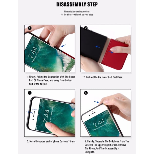 iPhone 7 - Stilrent skal i 2 delar från FLOVEME Vit/Roséguld