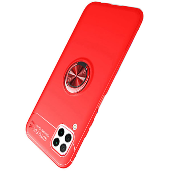 Samsung Galaxy A12 - Stilfuldt cover med ringholder Röd