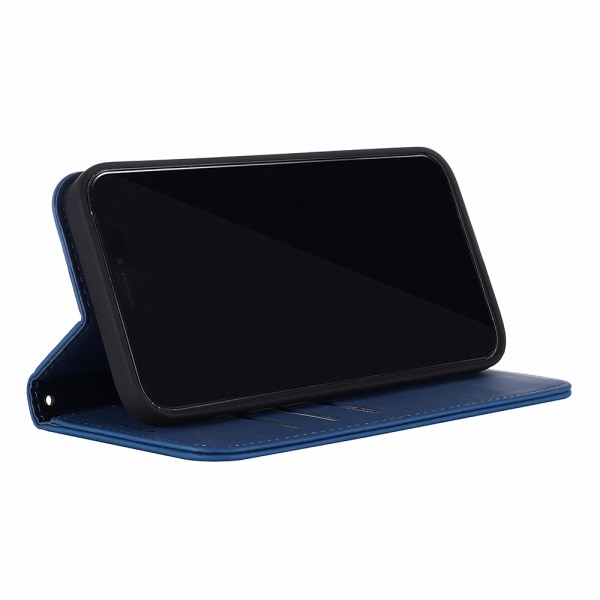 iPhone 12 - Plånboksfodral (FLOVEME) Mörkblå
