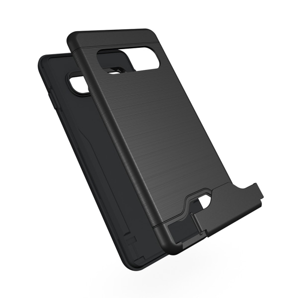 Samsung Galaxy S10 Plus - Stilfuldt cover med kortrum (JENSEN) Grå