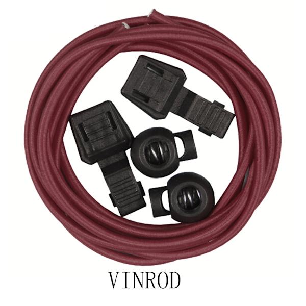 Elastiske Skolisser (Inklusive Stopper) Længde: 100cm Vinröd