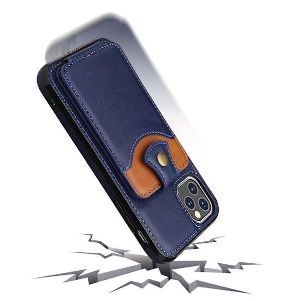 iPhone 11 Pro Max - Praktiskt Skal med Korthållare Grå