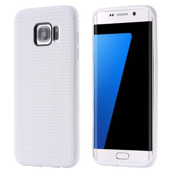 Suojaava (FLOVEME) silikonikotelo - Samsung Galaxy S7 Edge Vit