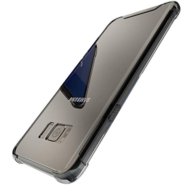 Samsung Galaxy S8 Plus – iskuja vaimentava (paksu reuna) silikonikotelo Transparent/Genomskinlig