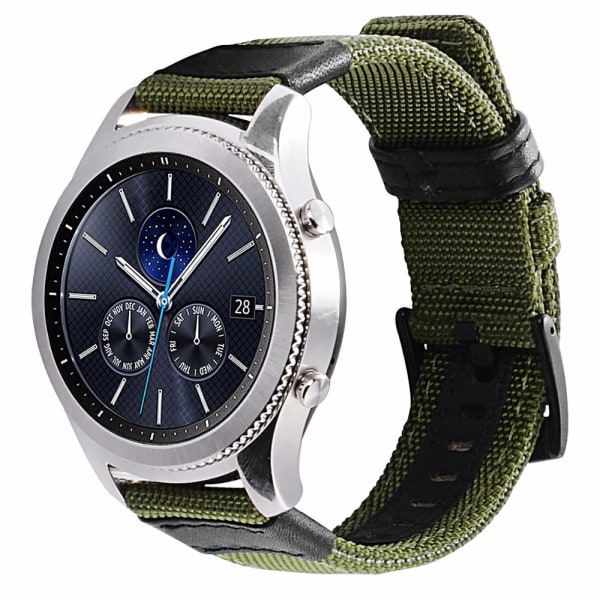 Stilsikkert Nylonarmbånd - Samsung Galaxy Watch S3 Frontier Khaki