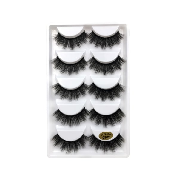 Falske øjenvipper 3D minkhår (5 par) G802