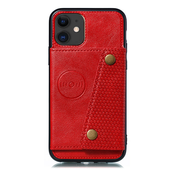 iPhone 12 - Skal med Korthållare Grå