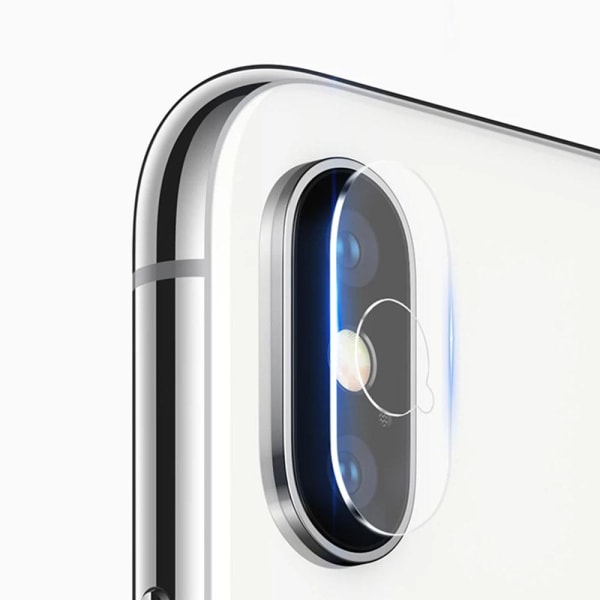 2-PACK iPhone X/XS -kameran linssisuoja Standard HD Transparent/Genomskinlig