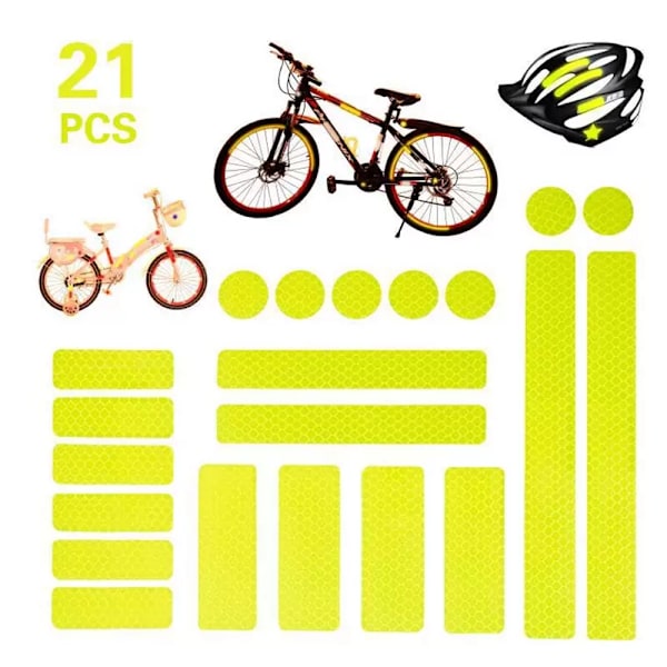 21-Pack Reflex-Remsor i Varierade Former Vit