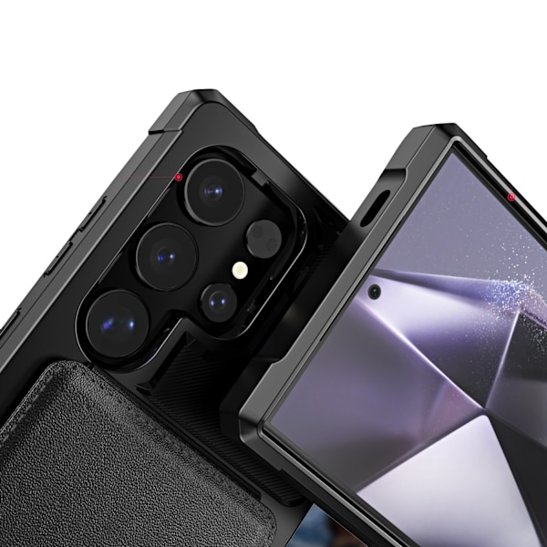 Galaxy S23 Ultra - Tunt Kortskal med Stötskydd & Kortförvaring