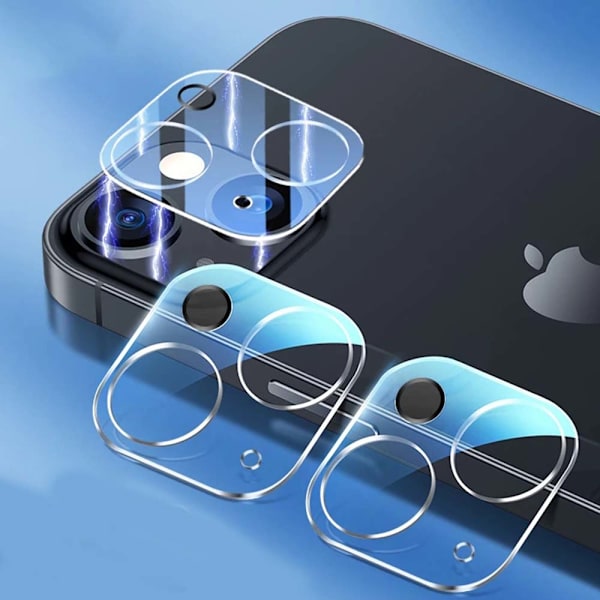 2-PACK 3-in-1 iPhone 13 Mini Fram- & Baksida + Kameralinsskydd Transparent/Genomskinlig