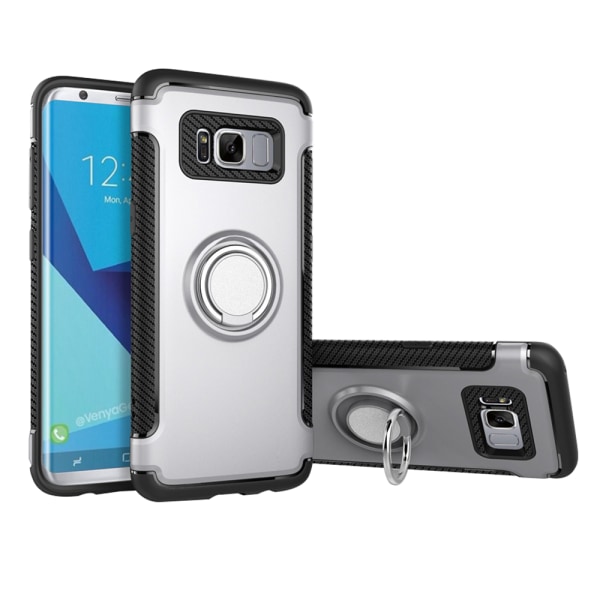 Samsung Galaxy S8+ - LUGT Beskyttende Cover med Ring Holder Grå