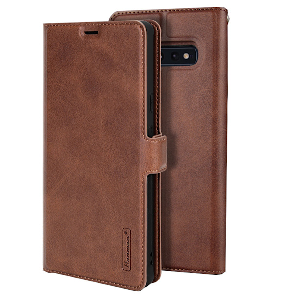 Samsung Galaxy S10E - Elegant Praktiskt HANMAN Plånboksfodral Svart