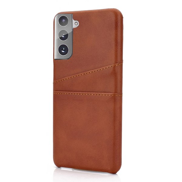 Samsung Galaxy S22 Plus - Praktisk cover med kortholder Brun