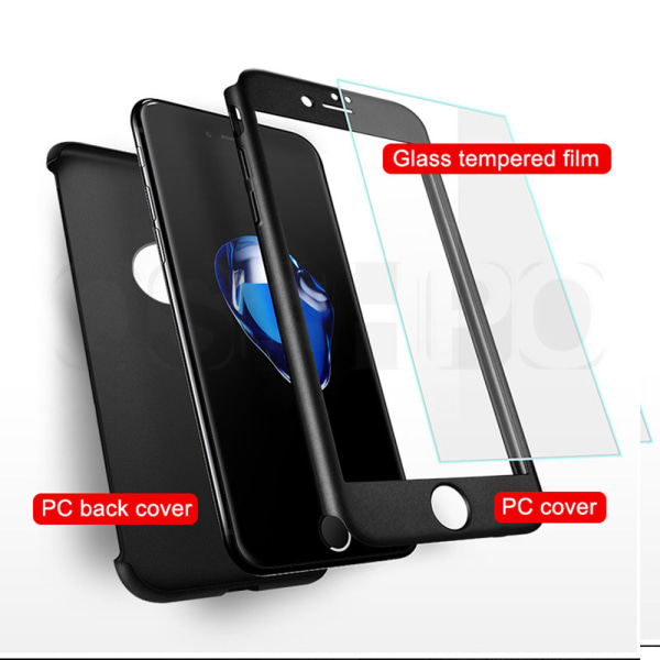 Smart Elegant Skyddsfodral till iPhone 7 PLUS (Fram och baksida) Silver