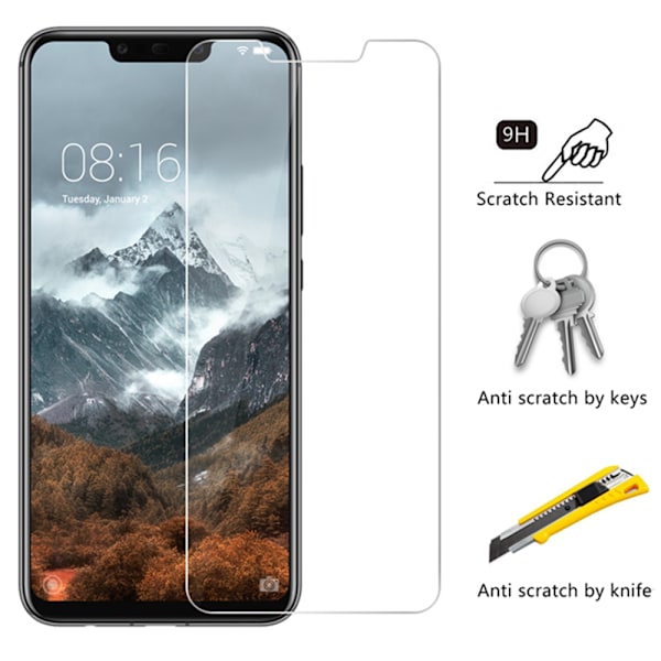 2-PACK Huawei P Smart 2018 Standard Skärmskydd HD 0,3mm Transparent/Genomskinlig