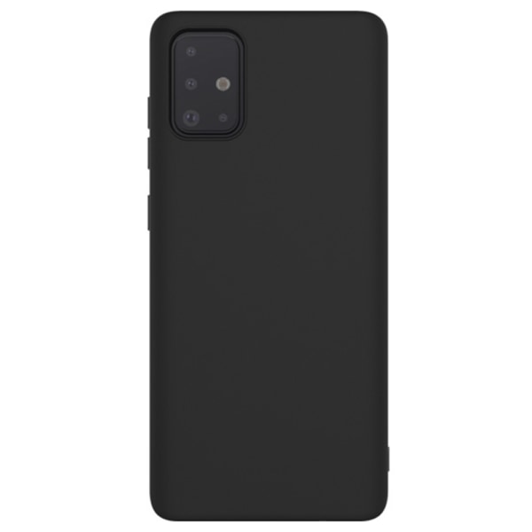 Samsung Galaxy A71 - Mattbehandlat Tunt Skal & Skärmskydd Svart