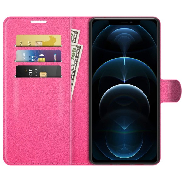 iPhone 12 Pro - Effektfullt NKOBEE Plånboksfodral Ljusrosa