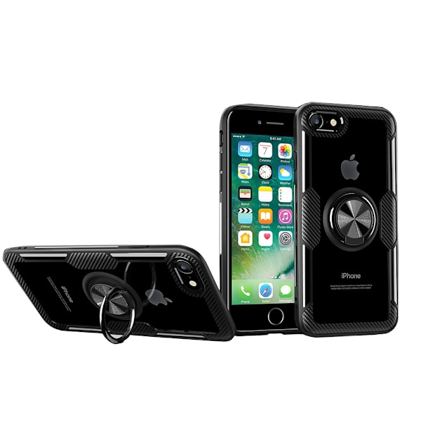 Stilsäkert Skal med Ringhållare - iPhone 8 Blå/Blå