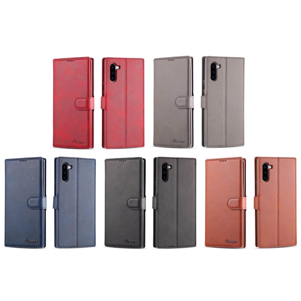 Huomaavainen tyylikäs lompakkokotelo - Samsung Galaxy Note10 Röd
