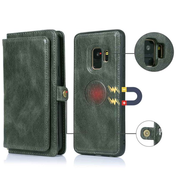 Eksklusivt og godt laget lommebokdeksel - Samsung Galaxy S9 Mörkgrön