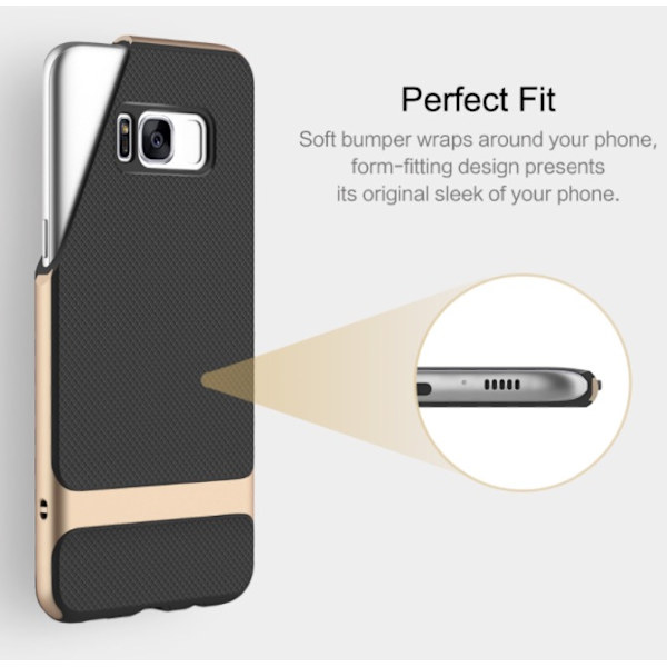 GALAXY S8+ - HYBRID- Stötdämpande skal från ROCK (ORGINAL) Guld