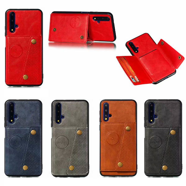Skyddsskal med Korthållare - Huawei Nova 5T Grå