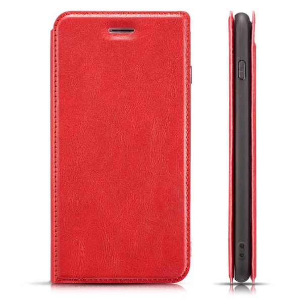 Samsung Galaxy S9 - Genomtänkt Vintage Plånboksfodral Röd