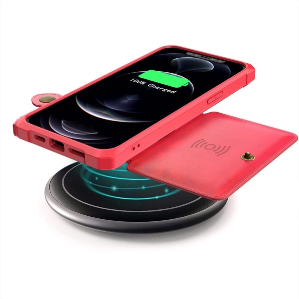 iPhone 14 Plus - Praktiskt Skal med Korthållare (Floveme) Grön