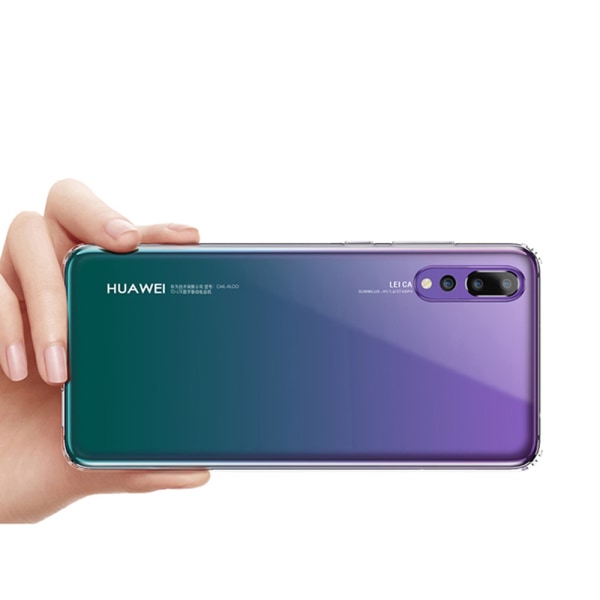 Huawei P20 Pro - FLOVEME:n älykäs silikonisuojus Transparent/Genomskinlig