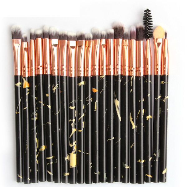 20 st Patie-Minerals Makeup Kosmetiska Borstar Svart