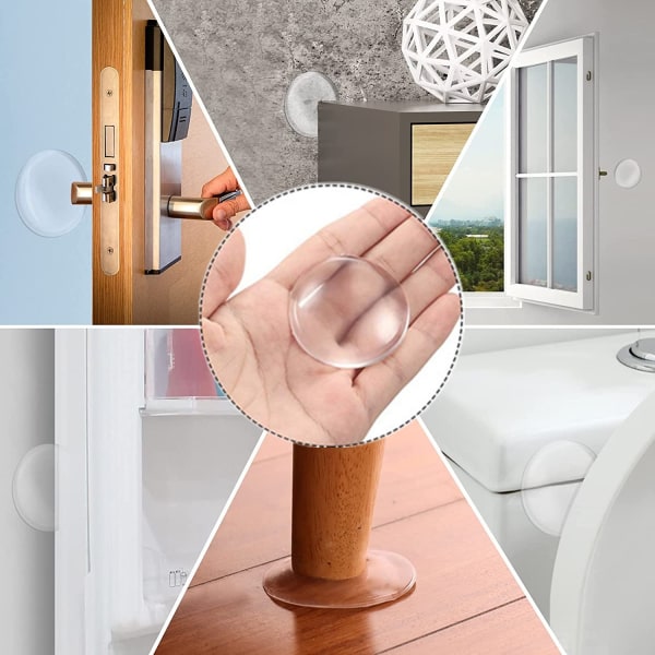 6-Pack Stötdämpande Självhäftande Dörrstopp 40*8mm