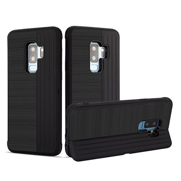 LEMAN Skal med Korthållare - Samsung Galaxy S9+ Ljusblå