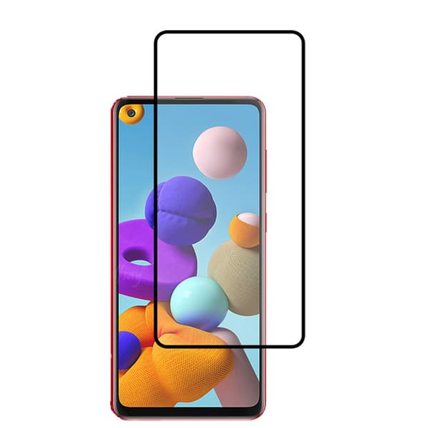 Samsung Galaxy A21s 2.5D 3-PACK Skärmskydd Ram 9H 0,3mm Svart