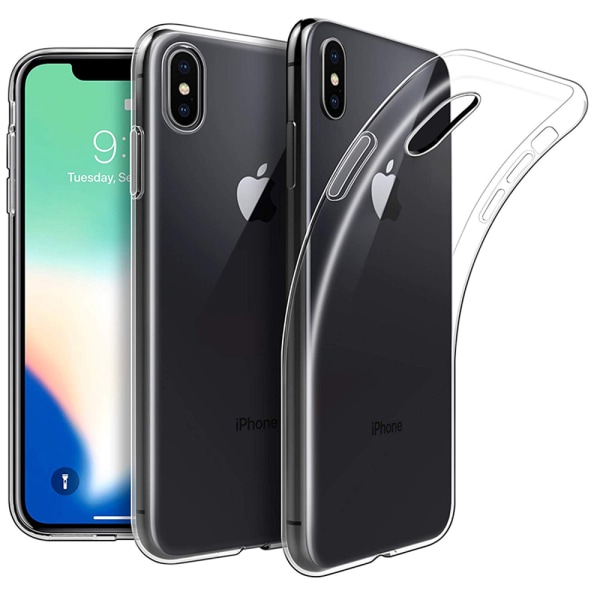 Praktiskt Skyddande Silikonskal (FLOVEME) - iPhone XS MAX Transparent/Genomskinlig