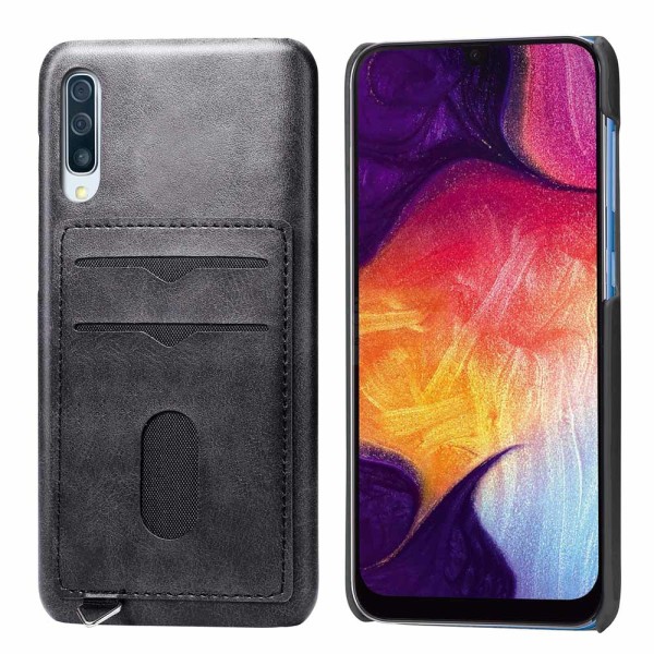 Samsung Galaxy A50 - Effektivt Leman-etui med kortrum Mörkbrun