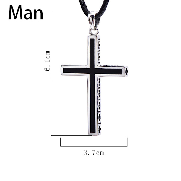 Trendigt korsh�ngande halsband Man Size