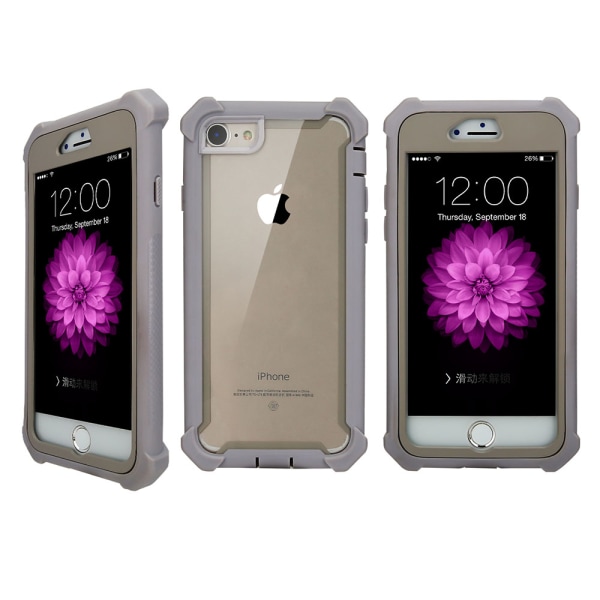 iPhone 6/6S Plus - Effektivt EXXO beskyttelsescover med hjørnebeskyttelse Rosa + Vit