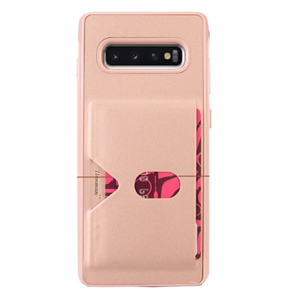 Samsung Galaxy S10 Plus - Deksel med kortrom (HANMAN) Roséguld