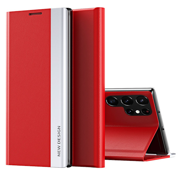 Samsung Galaxy S24 Ultra Fodral - Spegelglans, Kickstand & Skydd Vit