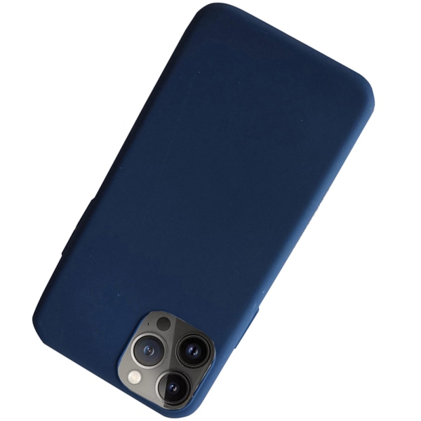 iPhone 13 Pro Max - LEMAN Silikondeksel / Beskyttelsesveske Mörkblå