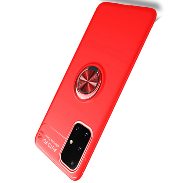 Praktisk deksel med ringholder - Samsung Galaxy A71 Röd