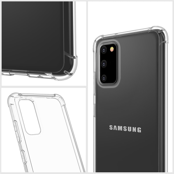 Samsung Galaxy S20 - Gjennomtenkt silikondeksel Transparent/Genomskinlig