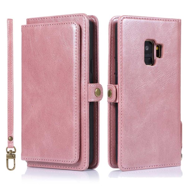 Samsung Galaxy S9 - Kraftig Smart Wallet Case Roséguld