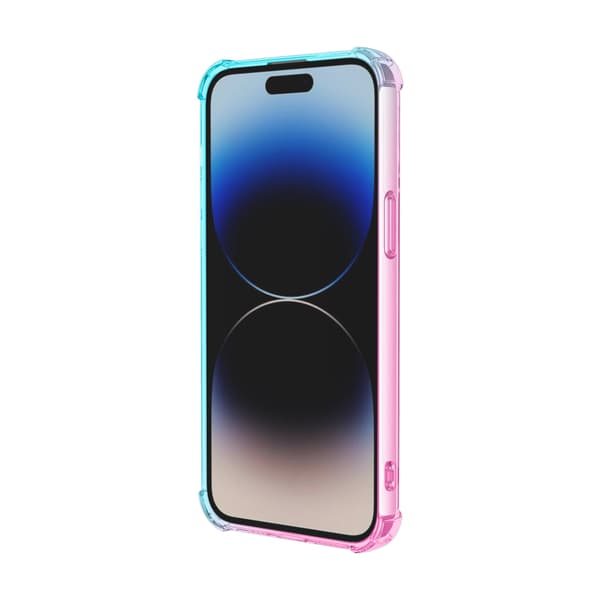IPhone 15 pro - Smart Skyddsskal i silikon Rosa/Grön